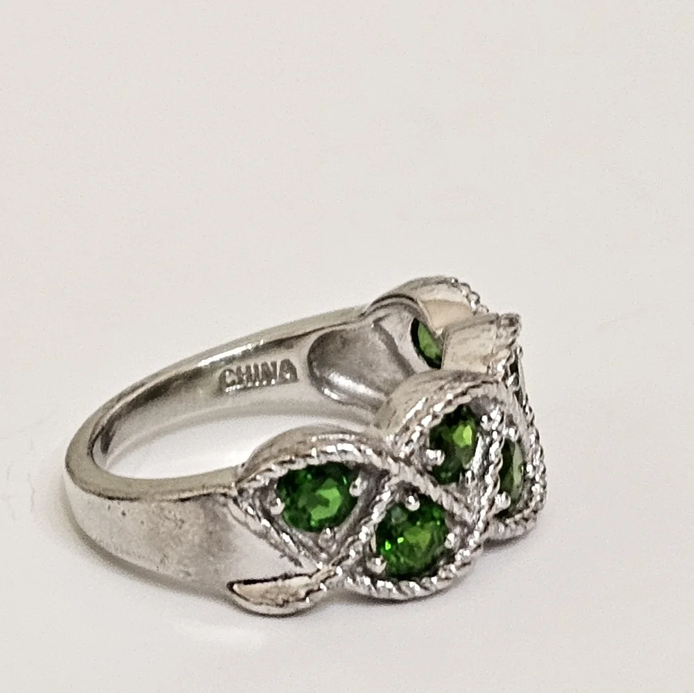 Vintage Chrome Diopside Sterling Silver Ring Size 6! - Picture 4 of 8